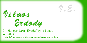 vilmos erdody business card